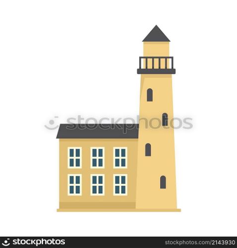 Sweden city tower icon. Flat illustration of sweden city tower vector icon isolated on white background. Sweden city tower icon flat isolated vector