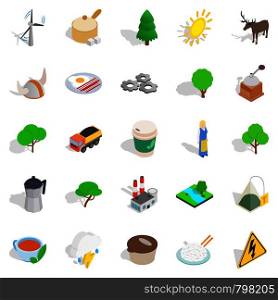 Sweden culture icons set. Isometric set of 25 sweden culture vector icons for web isolated on white background. Sweden culture icons set, isometric style