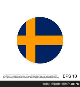 Sweden Flag Icon Template