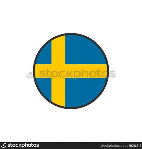 Sweden flag icon vector design templates on white background