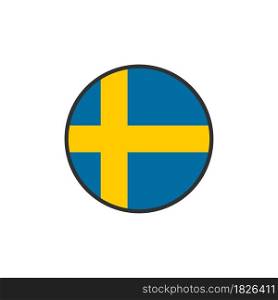 Sweden flag icon vector design templates on white background