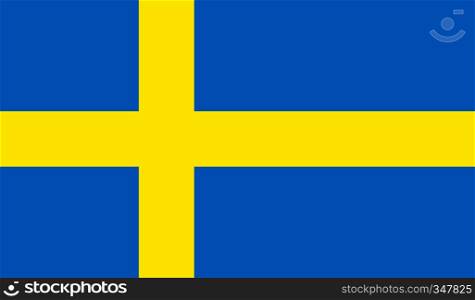 Sweden flag image for any design in simple style. Sweden flag image