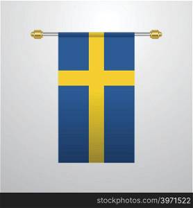 Sweden hanging Flag