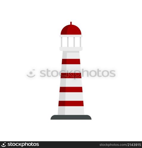 Sweden lighthouse icon. Flat illustration of sweden lighthouse vector icon isolated on white background. Sweden lighthouse icon flat isolated vector
