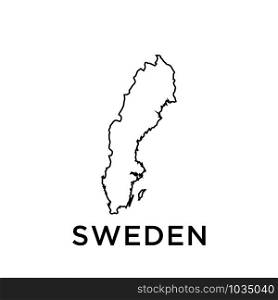 Sweden map icon design trendy
