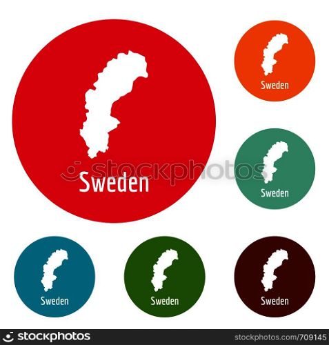 Sweden map in black. Simple illustration of Sweden map vector isolated on white background. Sweden map in black vector simple