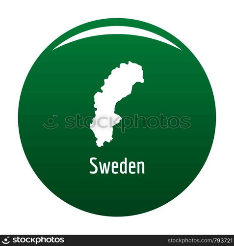 Sweden map in black. Simple illustration of Sweden map vector isolated on white background. Sweden map in black vector simple