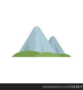 Sweden mountains icon. Flat illustration of Sweden mountains vector icon isolated on white background. Sweden mountains icon flat isolated vector