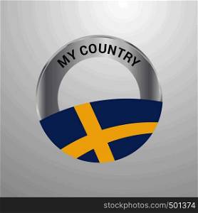 Sweden My Country Flag badge
