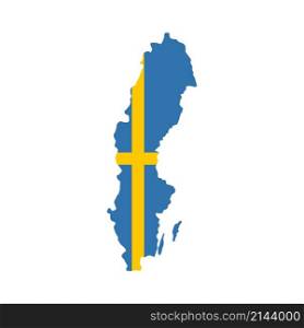 Sweden teritory icon. Flat illustration of Sweden teritory vector icon isolated on white background. Sweden teritory icon flat isolated vector