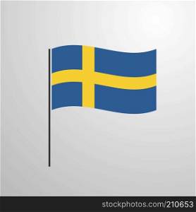Sweden waving Flag