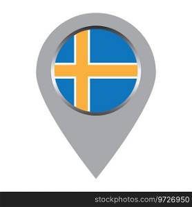 Swedish flag design,vector icon illustration symbol template