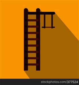 Swedish ladder icon. Flat illustration of swedish ladder vector icon for web. Swedish ladder icon, flat style