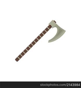 Swedish medieval axe icon. Flat illustration of swedish medieval axe vector icon isolated on white background. Swedish medieval axe icon flat isolated vector