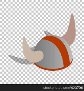 Swedish viking helmet isometric icon 3d on a transparent background vector illustration. Swedish viking helmet isometric icon