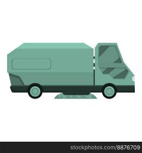 Sweeper car icon cartoon vector. Street truck. Clean broom. Sweeper car icon cartoon vector. Street truck
