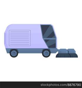 Sweeper machine icon cartoon vector. Street truck. Clean vehicle. Sweeper machine icon cartoon vector. Street truck