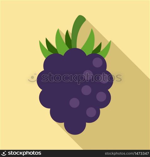 Sweet blackberry icon. Flat illustration of sweet blackberry vector icon for web design. Sweet blackberry icon, flat style