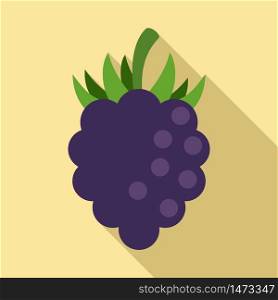 Sweet blackberry icon. Flat illustration of sweet blackberry vector icon for web design. Sweet blackberry icon, flat style