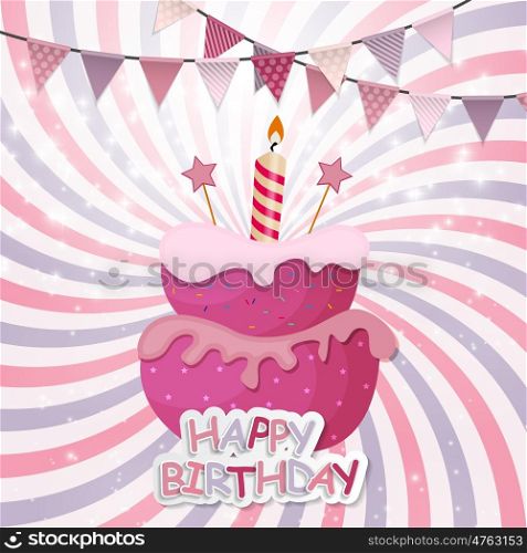 Sweet Cake with Berry Menu Background Vector Illustration EPS10. Sweet Cake with Berry Menu Background Vector Illustration