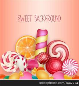 Sweet candies background
