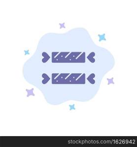 Sweet, Candy, Easter, Holiday Blue Icon on Abstract Cloud Background