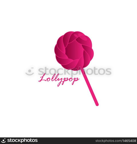 Sweet candy Lollipop Realistic vector Background template Illustration