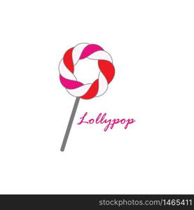 Sweet candy Lollipop Realistic vector Background template Illustration