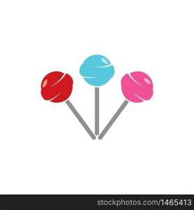 Sweet candy Lollipop Realistic vector Background template Illustration