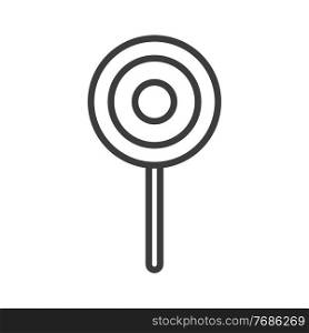 Sweet candy on stick simple food icon in trendy style isolated on white background for web apps and mobile concept. Vector Illustration. EPS10. Sweet candy on stick simple food icon in trendy style isolated on white background for web apps and mobile concept. Vector Illustration