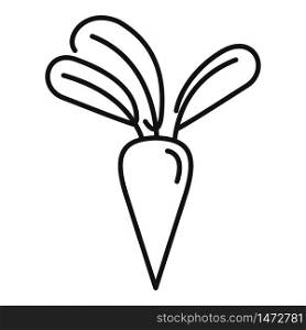 Sweet carrot icon. Outline sweet carrot vector icon for web design isolated on white background. Sweet carrot icon, outline style