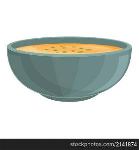 Sweet cream soup icon cartoon vector. Vegetable bowl. Broth chicken. Sweet cream soup icon cartoon vector. Vegetable bowl