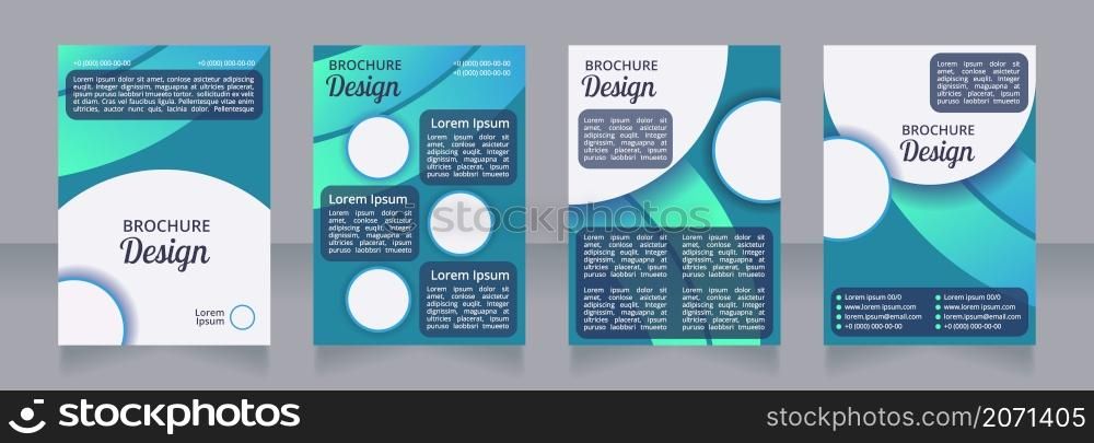 Sweet dishes for dieting blank brochure layout design. Vertical poster template set with empty copy space for text. Premade corporate reports collection. Editable flyer paper pages. Sweet dishes for dieting blank brochure layout design