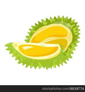 Sweet durian icon cartoon vector. Nature food. Tropical healthy. Sweet durian icon cartoon vector. Nature food