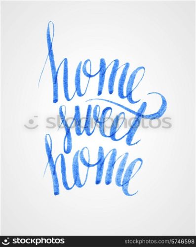 Sweet home hand lettering. Vector EPS 10. Sweet home lettering