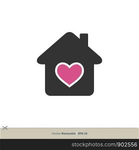 Sweet Home Vector Logo Template Illustration Design. Vector EPS 10.