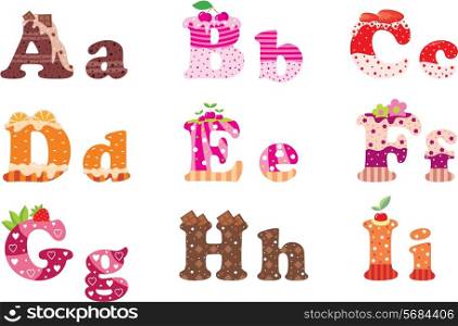 Sweet letters of the alphabet