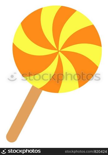 Sweet lollipop, illustration, vector on white background.