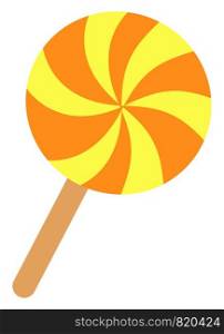 Sweet lollipop, illustration, vector on white background.
