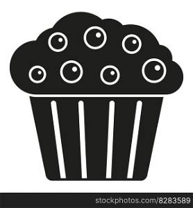 Sweet muffin icon simple vector. Chocolate cake. Food pastry. Sweet muffin icon simple vector. Chocolate cake