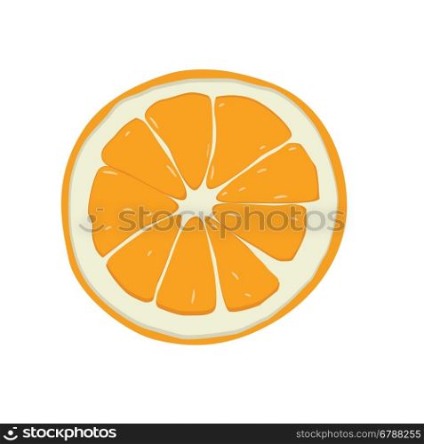 sweet orange fruit. sweet orange fruit theme vector art illustration