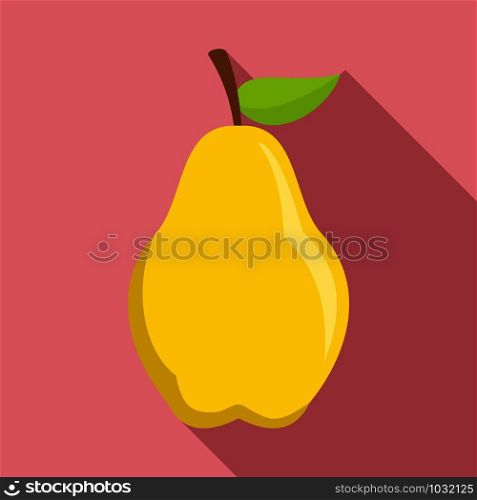 Sweet pear icon. Flat illustration of sweet pear vector icon for web design. Sweet pear icon, flat style