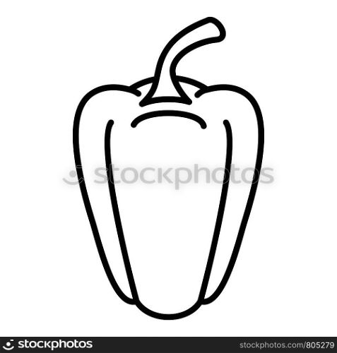Sweet pepper icon. Outline sweet pepper vector icon for web design isolated on white background. Sweet pepper icon, outline style