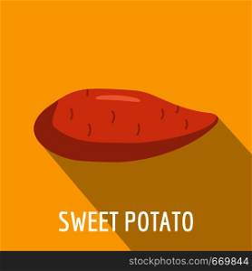 Sweet potato icon. Flat illustration of sweet potato vector icon for web. Sweet potato icon, flat style.