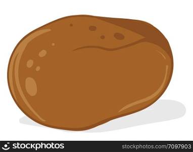 Sweet potato, illustration, vector on white background.