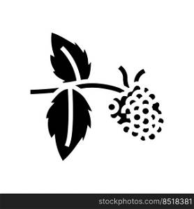 sweet raspberry fruit glyph icon vector. sweet raspberry fruit sign. isolated symbol illustration. sweet raspberry fruit glyph icon vector illustration