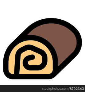 Sweet roll line vector illustration