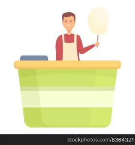 Sweet stand icon cartoon vector. Store food. Cart food. Sweet stand icon cartoon vector. Store food