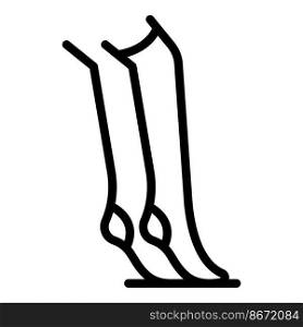 Swelling stockings icon outline vector. Compression leg. Woman varicose. Swelling stockings icon outline vector. Compression leg