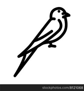 swift bird line icon vector. swift bird sign. isolated contour symbol black illustration. swift bird line icon vector illustration